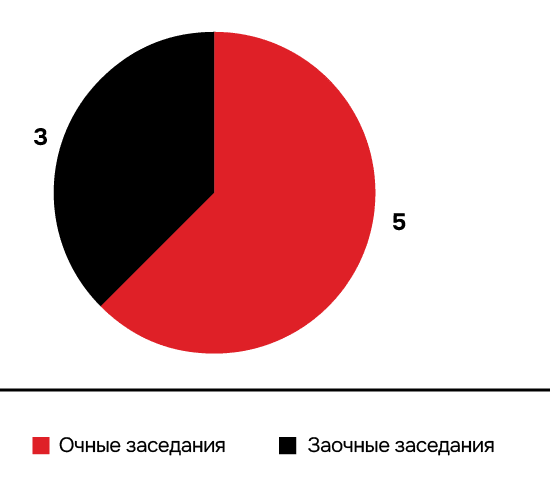 Заседания Совета директоров, шт.